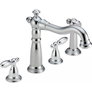 Delta Faucet 2256 DST Victorian Two Handle Widespread Kitchen Faucet with Spray