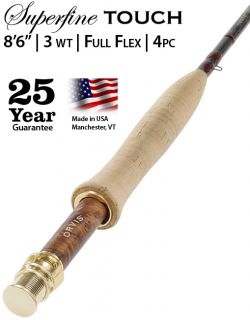 Superfine Touch 3 weight 86 Fly Rod full Flex