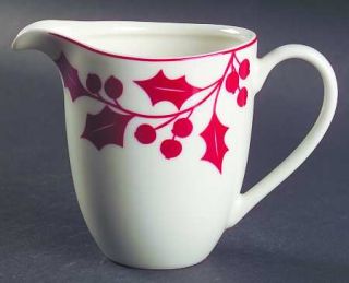 Lenox China Holly Silhouette Creamer, Fine China Dinnerware   Red Or White Holly