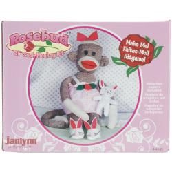 Janlynn Rosebud 21 inch Sock Monkey Companions Toy Craft Kit