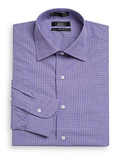 Mini Gingham Dress Shirt/Slim Fit   Purple