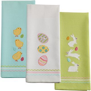 Easter Morning Set of 3 Dish Towels, Multi
