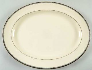 Royal Doulton Olympia 16 Oval Serving Platter, Fine China Dinnerware   Black Ba