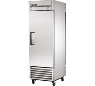 True 27 Pass Thru Refrigerator   2 Solid Doors, Stainless/Aluminum