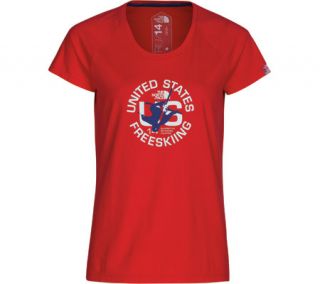 Womens The North Face International Short Sleeve Freeski Tee   TNF Red (USA) Sh