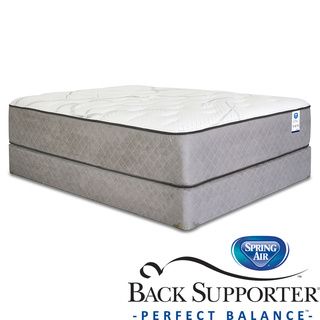 Spring Air Back Supporter Woodbury Plush King size Mattress Set (KingSet includes Mattress, foundationFirst Layer Quilted top has cashmere natural fiber blend, 3/4 soft foamSecond layer Soft latex foamThird layer Support foam on top of ergonomically z