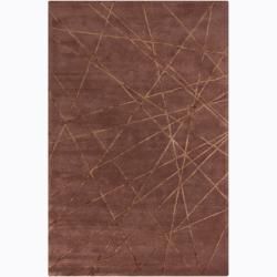 Hand tufted Mandara Brown Geometricl Rug (26 X 8) (BrownPattern Geometric Tip We recommend the use of a  non skid pad to keep the rug in place on smooth surfaces. All rug sizes are approximate. Due to the difference of monitor colors, some rug colors ma