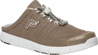 Womens Propet TravelWalker Slide   Taupe Mesh Casual Shoes
