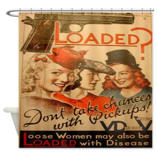  Funny Vintage VD Ad Shower Curtain  Use code FREECART at Checkout