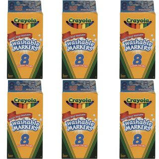 Crayola Fine Line Washable Markers 8 count Classic Colors (pack Of 6) (Classic setModel 52 3024Weight 14.4 ouncesMaterials Plastic )