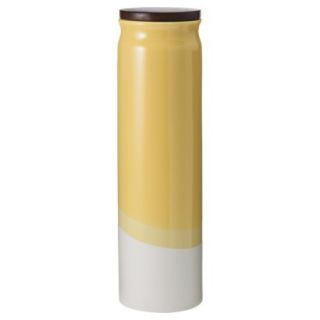 Threshold Ceramic Spagehtti Canister with Wood Lid   Yellow