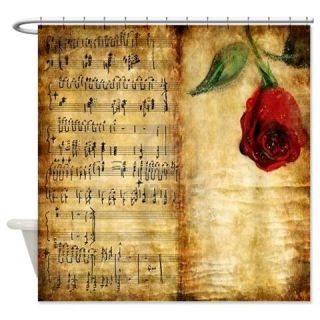  Rose with Music Shower Curtain  Use code FREECART at Checkout