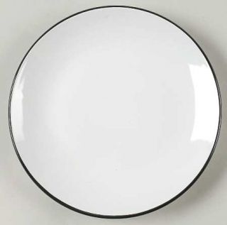  Piping White Salad Plate, Fine China Dinnerware   Studio,All White,Coup