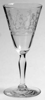 Fostoria Pagoda Wine Glass   Stem #660, Needle   Etch #90