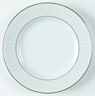 Mikasa Vanderbilt Salad Plate, Fine China Dinnerware   Esquire,Gray/White On Whi