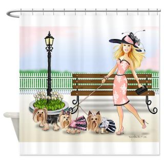  ByCatiaCho Yorkie Derby Shower Curtain  Use code FREECART at Checkout