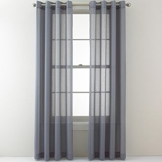 Studio Wave Sheer Grommet Top Curtain Panel, Gray