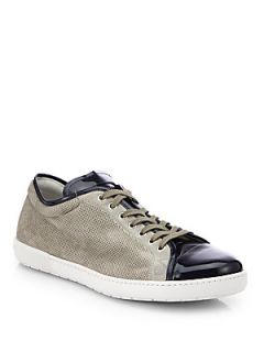 Giorgio Armani Suede and Patent Leather Sneakers   Oxford  Giorgio Armani Shoes