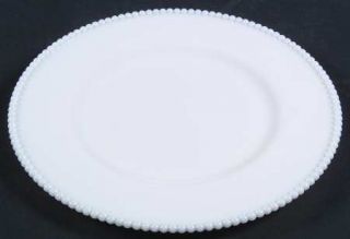 Westmoreland Beaded Edge Milk Glass Dinner Plate   Line #22, Milk Glass Plain,Un