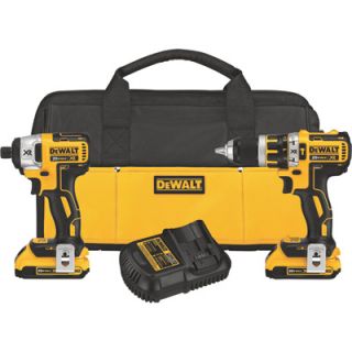 DEWALT 20V MAX XR Lithium Ion Brushless Compact 1/2in. Hammerdrill & 1/4in.