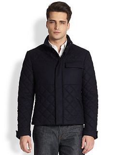 Allegri Quilted Jacket   Navy Taupe