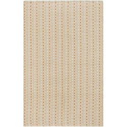 Hand woven Ivory Wool/ Poly Mandara Rug (4 X 6) (IvoryPattern StripeTip We recommend the use of a non skid pad to keep the rug in place on smooth surfaces.All rug sizes are approximate. Due to the difference of monitor colors, some rug colors may vary s