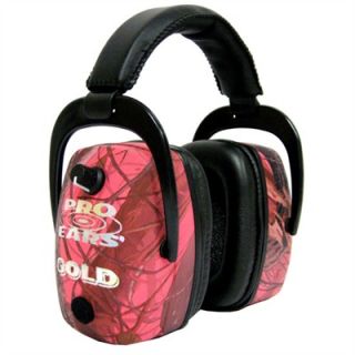 Pro Ears Gold Headsets   Pro Mag Gold Nrr 33 Pink Realtree Camo