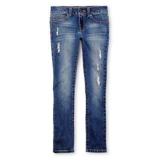 DREAMPOP by Cynthia Rowley Destructed Skinny Jeans   Girls 6 16, Med Stone,