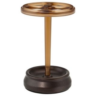 InterDesign Gina Bronze Ribbed Frost Toothbrush Stand   Brown