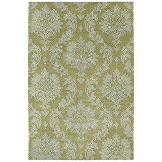 Swanky Avocado Damask Wool Rug (76 X 9)