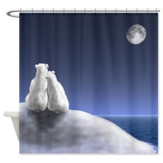  Polar Bears by Moonlight Shower Curtain  Use code FREECART at Checkout