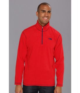 The North Face International TKA 100 Glacier 1/4 Zip Mens Long Sleeve Pullover (Red)