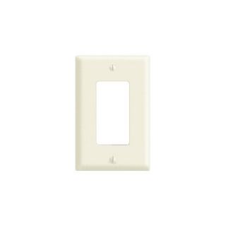 Leviton 80601A Electrical Wall Plate, Midway Size Decora, 1Gang Almond