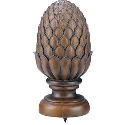 Walnut 8 foot Smooth Rod With Pineapple Finial