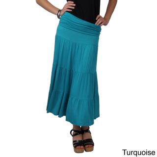 Solid colored Journee Collection Juniors Long Tiered Skirt dress