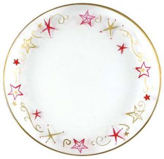 Pfaltzgraff Holiday Cheer Hand Painted Glass Dessert Plate, Fine China Dinnerwar
