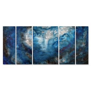 Megan Duncanson Moon Lake Metal Wall Art (Extra LargeSubject AbstractImage dimensions Outer dimensions 23.5 inches high x 56 inches wide x 1 inches deep )