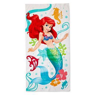 Disney Ariel Beach Towel, White