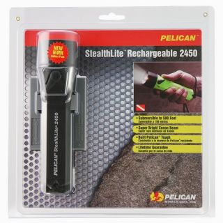 Pelican 2450Black Flashlight Rechargeable StealthLite Xenon, 6V Black