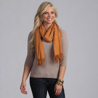 Peach Couture Tan Embroidered Shawl
