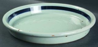 Dansk Blt Blue 12 Deep Round Platter, Fine China Dinnerware   Speckled Gray Bac
