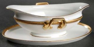 Rosenthal   Continental Orelay (With Virge) Gravy Boat with Attached Underplate,