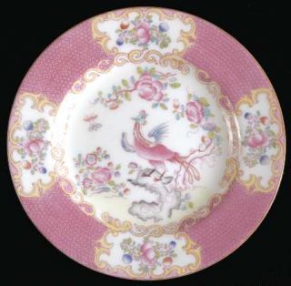 Minton Cockatrice Pink(Smooth,Wreath Backstamp) Bread & Butter Plate, Fine China