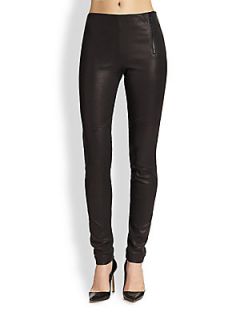 Theory Redell Danish Leather Skinny Pants