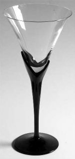 Mikasa Vogue Onyx Water Goblet   Clear Bowl          Black Stem