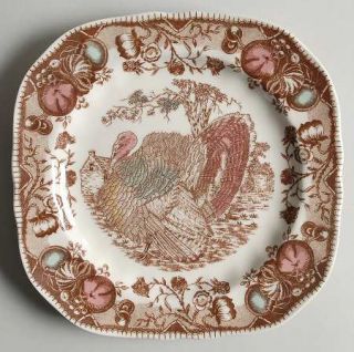 Johnson Brothers His Majesty (From An Original Engraving) Square Salad Plate, Fi