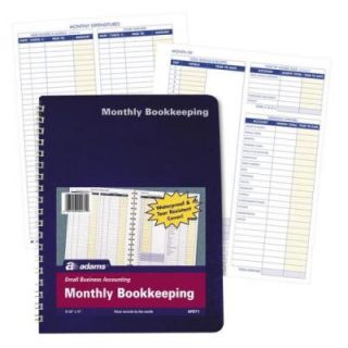 Adams Monthly Bookkeeping Record