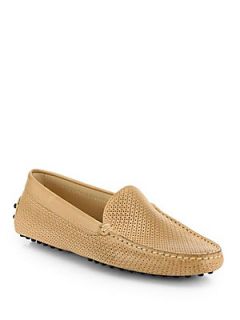 Tods Perforated Leather Driving Loafers