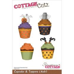 Cottagecutz Die 4 X6  Halloween Cupcakes and Toppers