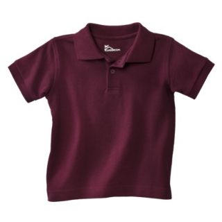 Toddler School Uniform Short Sleeve Pique Polo   Burgundy 4T